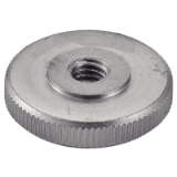 Reference 62627 - Knurled nut low type DIN 467 - Stainless steel A1