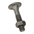 BN 20147 - Round head square neck bolts with hex nut (DIN 603 Mu; DIN 555 / DIN 934), 4.6 / 4.8, hot dip galvanized