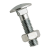 BN 248 - Round head square neck bolts with hex nut (DIN 603 Mu; DIN 555 / DIN 934), 4.6 / 4.8, zinc plated blue