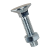 BN 280 - Flat head square neck bolts with hex nut (DIN 605 Mu; DIN 555 / DIN 934), 4.6 / 4.8, zinc plated blue