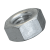 BN 599 - Hex nuts ~0,8d (DIN 934; ISO 4032), aluminum, plain