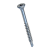 BN 50150 - Flat countersunk head self-drilling wood screws with cutting ribs under the head, zinc plated blue, waxed
