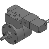 RV3S/D V/W - Compact, single/double vane with valve, single/double solenoid
