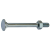 Model 10701 - Cup square neck head bolt DIN 603 / 555 - Zinc plated