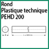 Modèle PEHD200 R - PLASTIQUE TECHNIQUE PEHD 200 - ROND