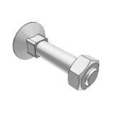 DIN 605 DIN 555 Mu - Flat countersunk square neck bolts (with long square), with hexagon nut DIN 555