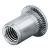 Blind rivet nuts and screws GO-NUT knurled round shank blind rivet nuts flat head aluminium