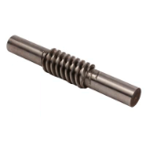 SW/SWH/ZSW 0.8 - Worm with shaft - Steel or machined plastic - Module 0.8 - Pitch 2.513mm