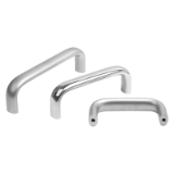 K1640 - Pull handles stainless steel, oval