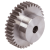 MAE-STZR-M2.5-MN-B20-C45 - Spur Gears Made from Steel C45, with One-Sided Hub, Module 2.5, Tooth Width 20 mm
