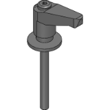 LECMS-LW - Plastic Clamp Lever with Flat Washer - Miniature Type