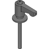 LHCM-LW - Clamp Lever with Flat Washer - Miniature Flat Lever Type
