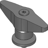 LUDM-LW - Plastic Clamp Lever with with Flat Washer - Double Arm Type