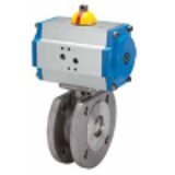 Ball valves compact flange type, with double-acting actuator