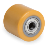 75 - TR POLYURTETHANE PALLET TRUCK ROLLERS WITH STEEL CENTRE