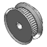 TP2A2W6 Double Flange - Timing Pulleys - 0.079", 0.118" Circular Pitch, Double Flange Pin Hub