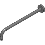 Phili Shower Arm 400mm – Brushed Nickel