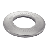 Reference 62528 - Serrated conical spring washer CS narrow type NFE 25511 - Stainless steel A2