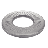 Reference 64515 - serrated conical spring washer CS medium type NFE 25511 - Stainless steel A4