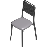 Silk Back Chair, Armless
