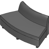 Continental Reverse Curved Loveseat