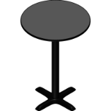 30 Round Bar Table - Maple