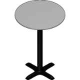 30 Round Bar Table - White