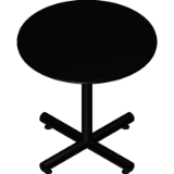 30 Round Cafe Table - Black