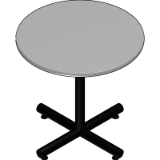 30 Round Cafe Table - White