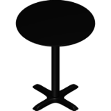36 Round Bar Table - Black