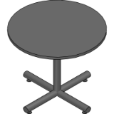 36 Round Cafe Table - Black