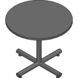 36 Round Cafe Table - Maple