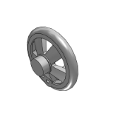 HWSAWD - 五幅条圆轮缘手轮 转动手柄型