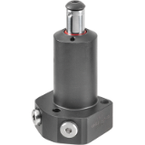 AMF - ANDREAS MAIER Fellbach: AMF 6951FZ-DW - Push-Pull Cylinder, base-flange-mounting with guided piston rod