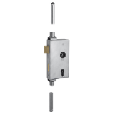 AMF - ANDREAS MAIER Fellbach: AMF 140UMV - Lock case for vertical multipoint locking, bare metal