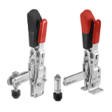 Toggle clamps with safety latch