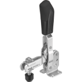 AMF 6800ESD - ESD vertical toggle clamp, with open clamping arm and horizontal base