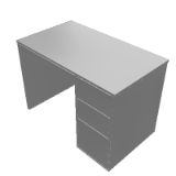 Basix Four-Drawer Pedestal Desk