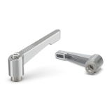 BK38.0232.INOX - Clamping lever nuts, adjustable, die-cast zinc chromium-plated, thread stainless steel