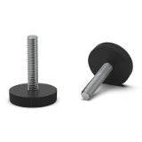 BK19.0100 - Levellling screws with knurled head, adjustment spindle fixed