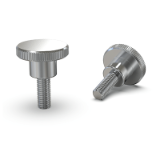 BK38.0260.INOX - High knurled srew with shank, of stainless steel, DIN 464
