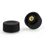 BK7.0042 - Knurled nuts with fancy knurling, with short dead-end thread