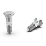 BK29.0043 - Index bolts with steel knob, without stop, fine-pitch thread, steel zinc plated