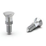 BK29.0044 - Index bolts with steel knob, with stop, fine-pitch thread, steel zinc plated