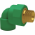 BR PP-RCT-Bronze/LFB Transition-Elbow 90° male-thread-con green