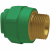 BR PP-RCT-LFB Transition-Weld-in-saddle male-thread-NPT green