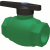 BR PP-RCT Ball valve 20˚C/1.0MPa  green