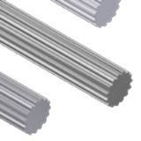 Timing belt bars L in aluminum - Timing belt bars - ISO 5294