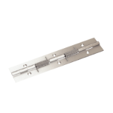 Modèle 232027 - Rectangular drilled hinge rolled knuckle with opening or closing spring - Stainless steel 304