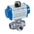 Modèle 50211 - 3 ways F/F/F ball valve with T bore (58217) with aluminium pneumatic actuator (50800)